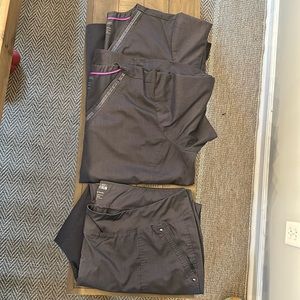 Healing Hands Scrub Set in Grey 3X/3XP